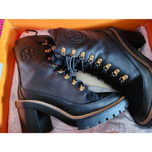 Tory Burch Miller NWT Sole Bootie. These stylish boots feature a blend of leathe - Picture 1 of 8